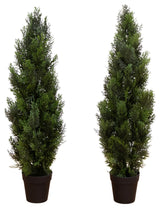3ft. Artificial Cedar Pine Tree UV Resistant, Indoor/Outdoor Set of 2