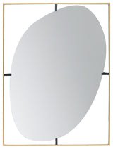 Gewnee 30x1x40" Poppy Mirror with Gold Metal Frame
