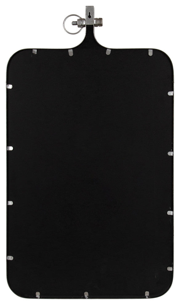 Yitro Framed Wall Mirror, Silver, 20"x35"
