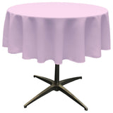 LA Linen Round Polyester Poplin, Lilac, 58" Round
