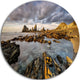 Atlantic Coast In Spain, Seashore Photography Round Wall Art, 11"