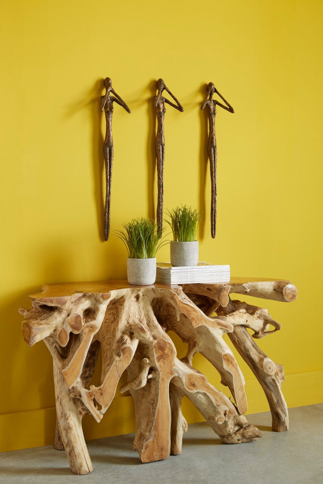 See, Speak, Hear No Evil Wall Art, Resin, 3-Piece Set, Brown