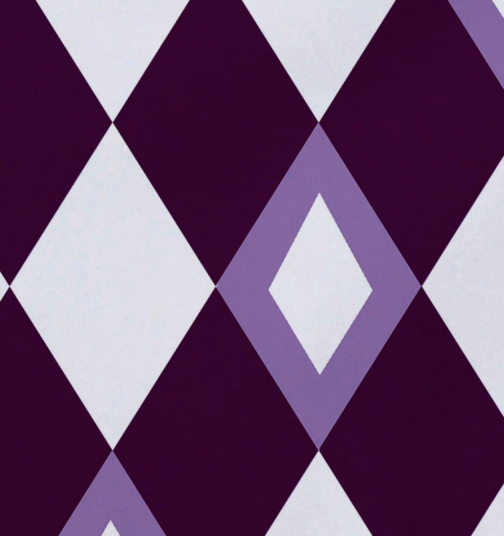 18"x14" Harlequin Geometric Print Placemats, Set of 4, Purple