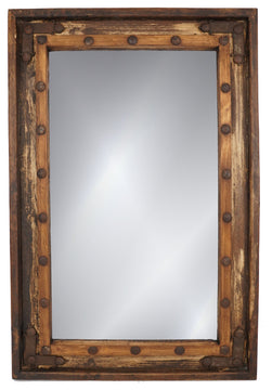 El Paso Vanity Accent Mirror, 23"x35", Antiqued White