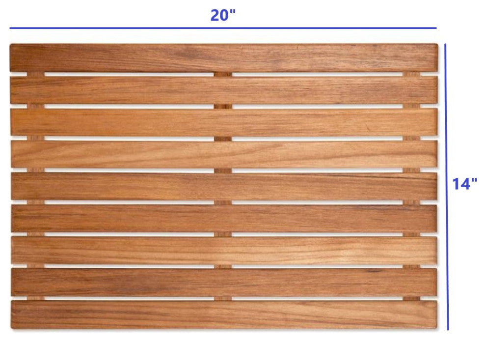 20" Premium Teak Shower Bath Mat