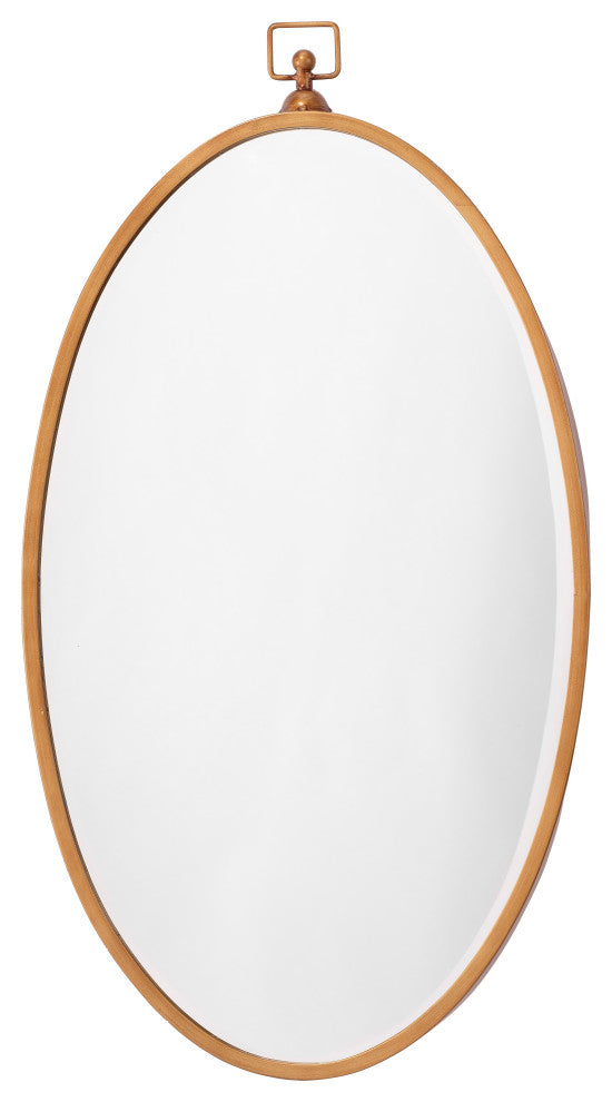 Wade Iron Mirror, Antique Brass