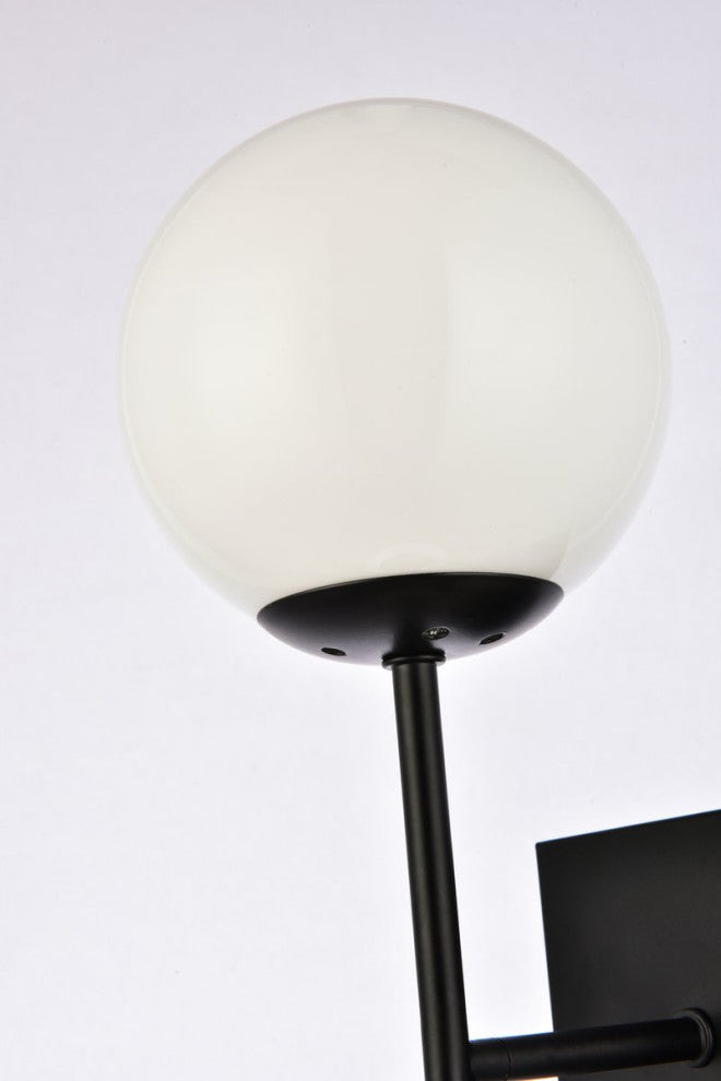 Noah 2-Light Black and White Glass Wall Sconce