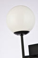Noah 2-Light Black and White Glass Wall Sconce
