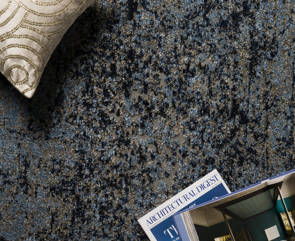 Gray Navy Viera Area Rug by Loloi, 5'3"x7'7"
