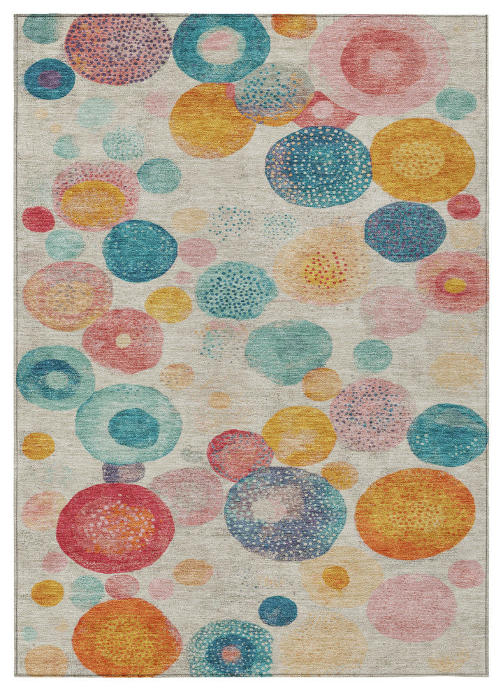 Machine Washable Indoor/Outdoor Chantille ACN1896 Beige 8' x 10' Rug