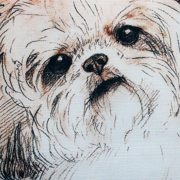 Leonardo's Dogs Shih Tzu Tilted Head Dog Pillow
