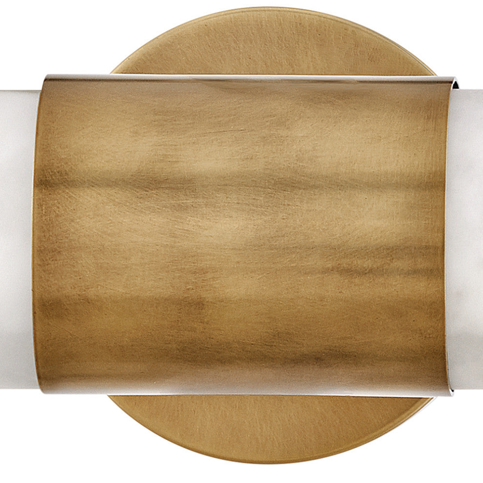 Hinkley Ibiza 16" Md LED Bath Vanity Light, Heritage Brass + Faux Alabaster