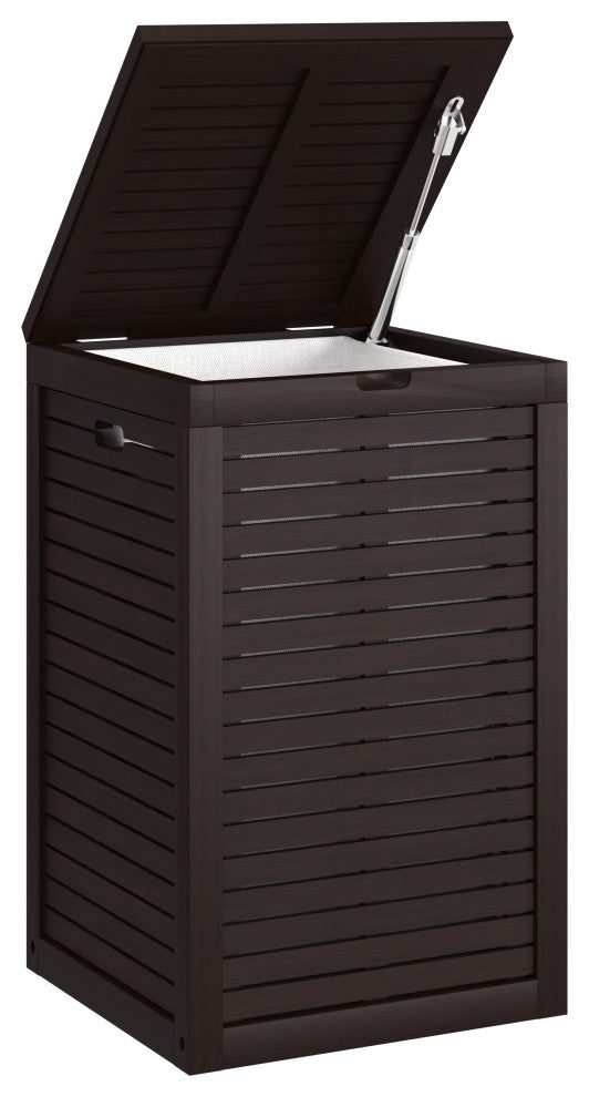 Spa Mocha-Shield Medium-Size Teak Laundry or Storage Hamper