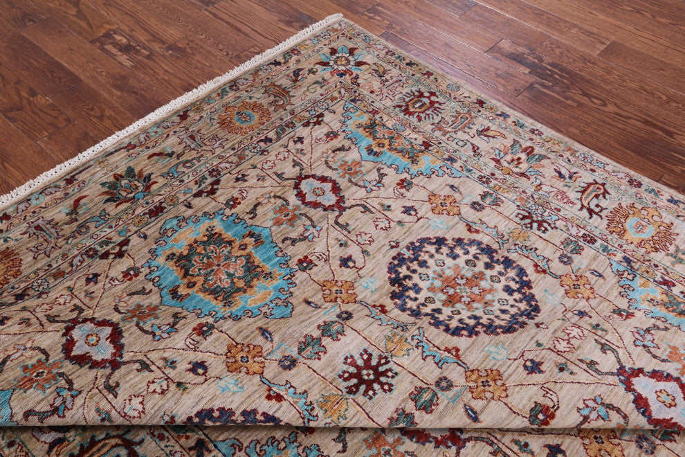 6' 9" X 9' 10" Hand Knotted Persian Tabriz Wool Rug Q10038