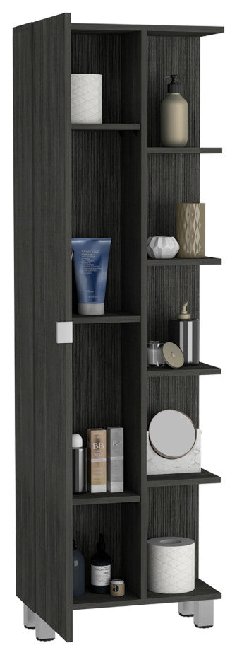 Lifestyle image showing the cabinet in a bathroom setting with surrounding fixtures.