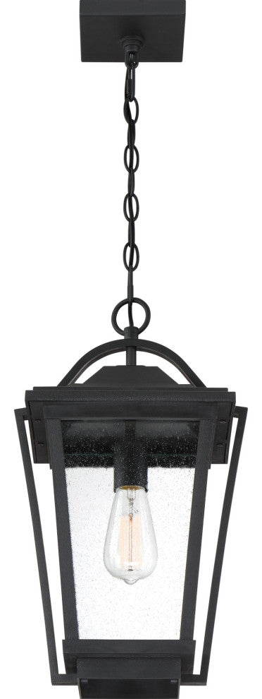 Quoizel DRS1911 Darius 1 Light 11"W Outdoor Pendant - Earth Black