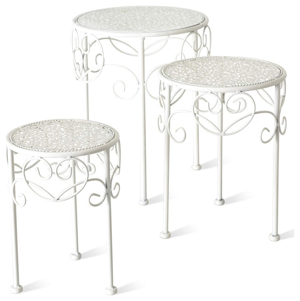 3 Piece Shorty-Nesting Plant Stand Set, 15"