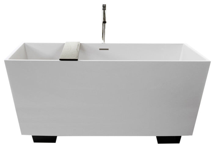 Cube Bath 08 60x30x22, Glossy, Satin Brass Overflow