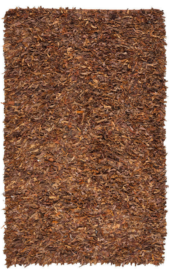 Safavieh Leather Shag Lsg511B Saddle Area Rug