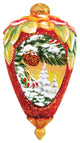 Hand Painted Winter Forest Scenic Ornament