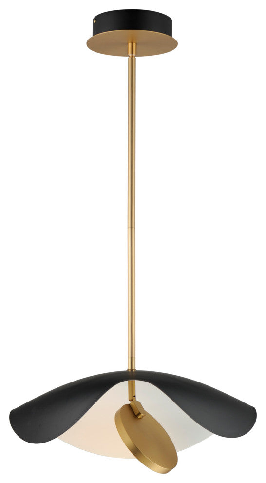 ET2 E24964 Carmen 16"W LED Pendant - Black / Gold