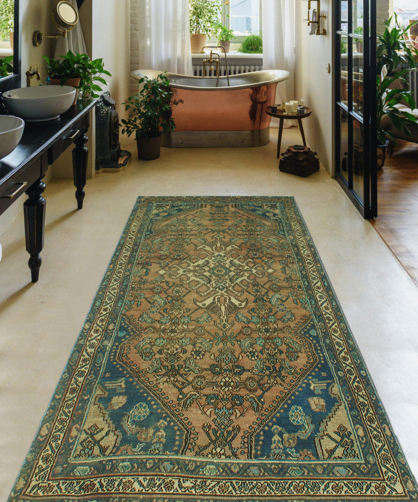Semi-Antique Azita Lt. Brown Runner