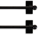 Magnetic Rod 7/16" 48-84" Long, Set of 2, Black