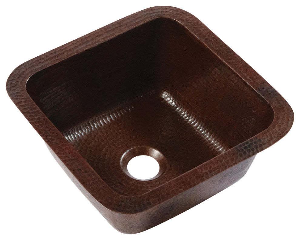 Pollock Copper 12" Single Bowl Undermount Kitchen Sink