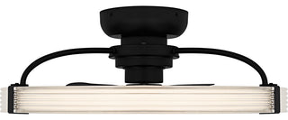 Quoizel QFA6805 Elrod 14" 3 Blade Indoor LED Ceiling Fandelier - Matte Black