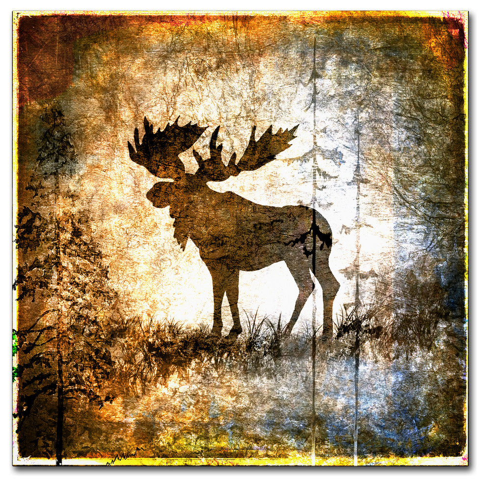 LightBoxJournal 'High Country Moose' Canvas Art, 24" x 24"