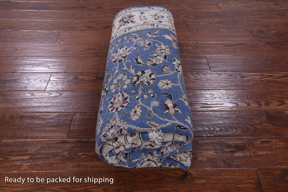 Persian Nain Wool & Silk Handmade Rug 5' 4" X 7' 0" - Q13136