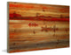 "Lake Lavielle" Painting Print on Natural Pine Wood, 18"x12"