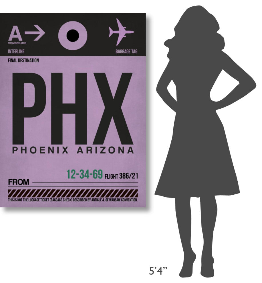 "PHX Phoenix Luggage Tag 1" Fine Art Print