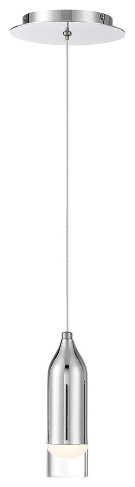 Action 8" LED Mini Pendant 3000K, Chrome