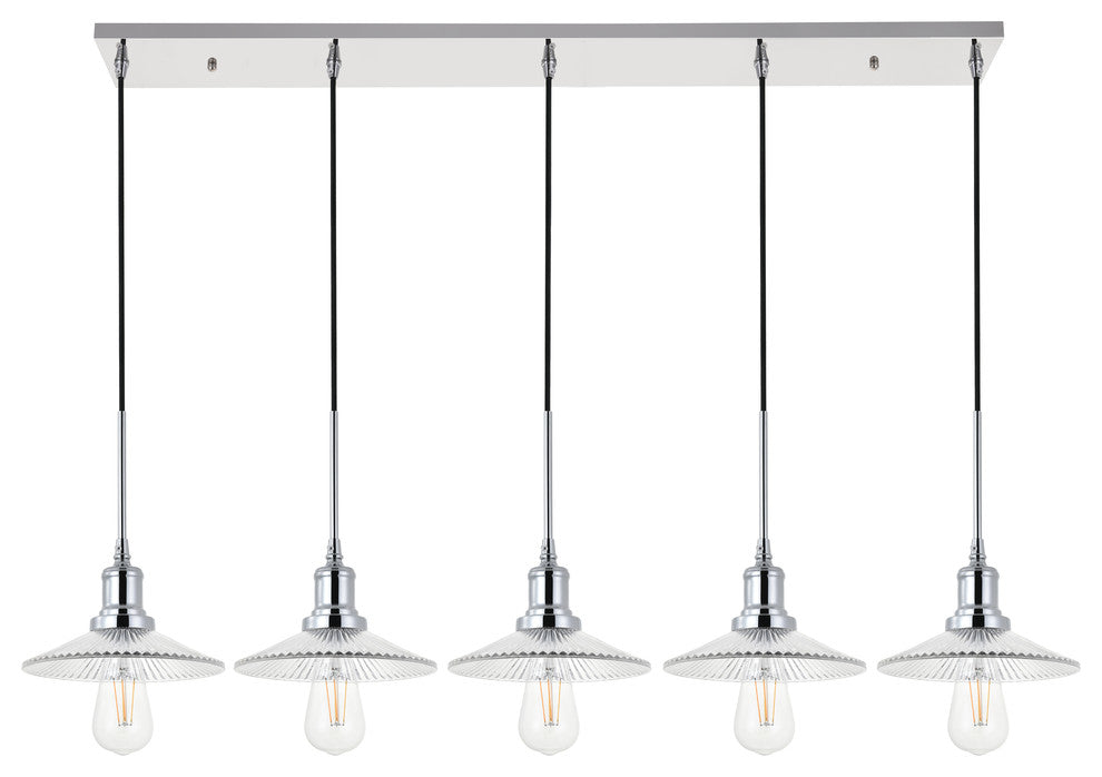 Chrome Finish 5-Light Pendant