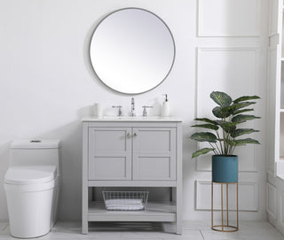 Tucker Grey 30" Single Sink Bathroom Vanity