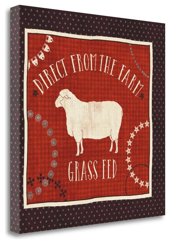 "Little Red Farm IV" By Veronique Charron, Giclee Print on Gallery Wrap Canvas