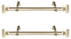 Wilson 1" Diameter Side Curtain Rod 12-20" Long, Set of 2, Light Gold