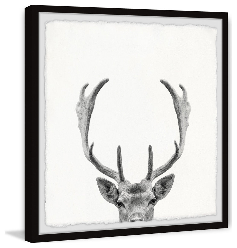 "Giant Antlers" Framed Painting Print, 24x24