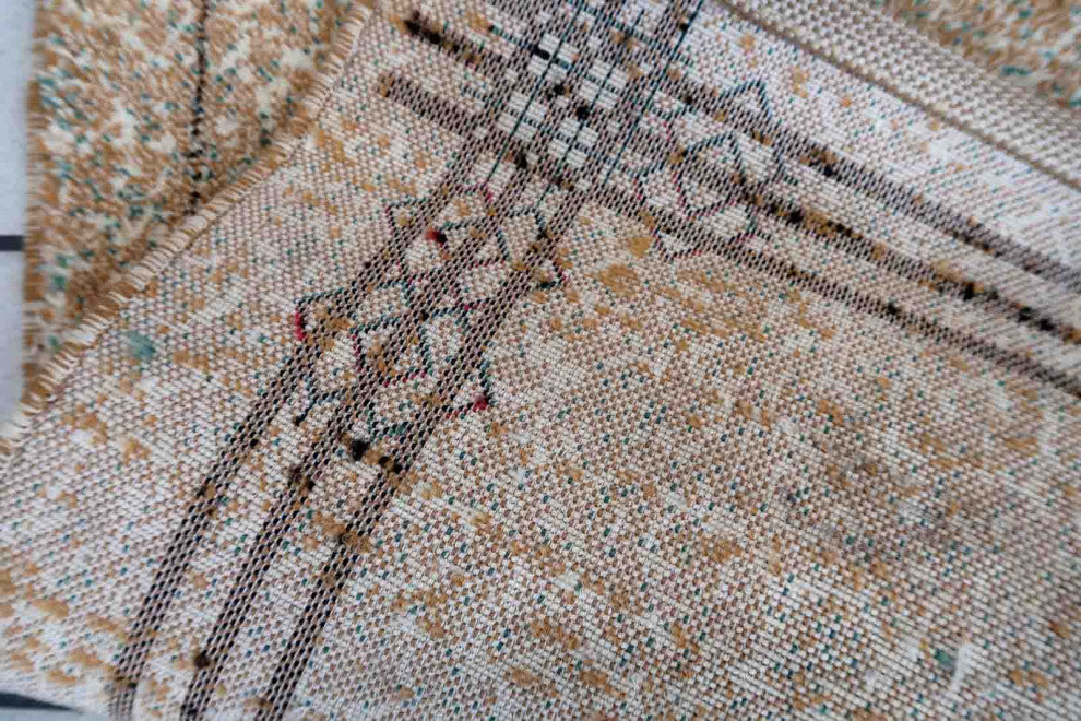 Vintage Turkish Modern Rug 3.9'x5.7', 119cmx175cm 1970s