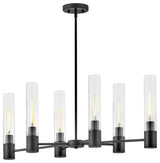 Lark Shea Small Linear Chandelier, Black