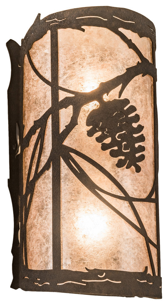 8 Wide Whispering Pines Left Wall Sconce