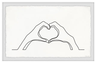 "Hand Heart" Framed Painting Print, 18x12