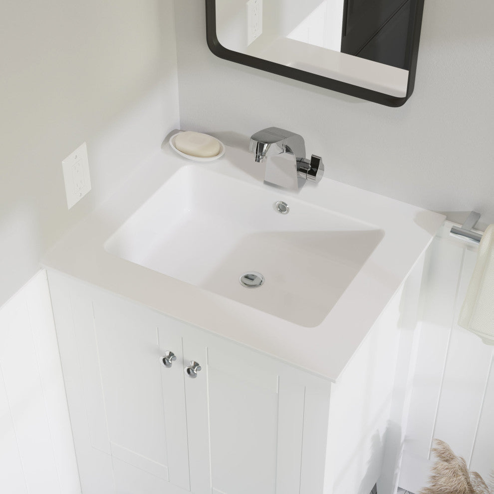 Voltaire 25 Vanity Top Sink With Single Faucet Hole