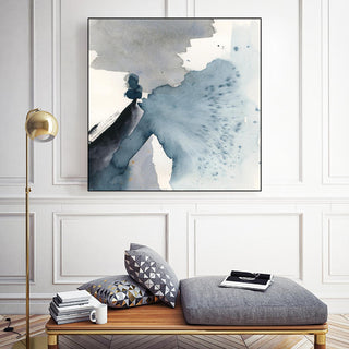 "Winter Current IV" Framed Canvas by Giant Art 20"x20"