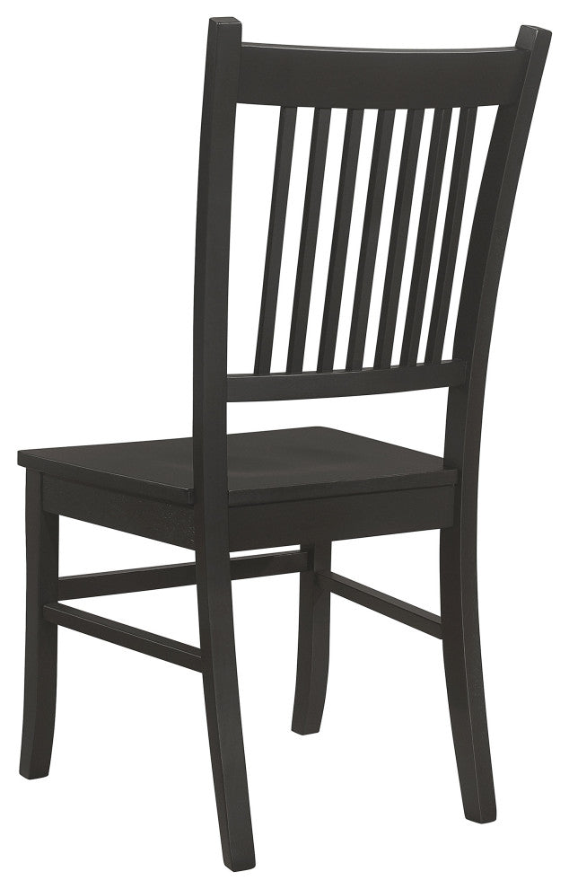 Marbrisa Wood Dining Side Chair Matte Black, Set of 2