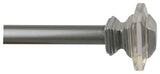 1" Cassini Adjustable Curtain Rod, 84"-120", Pewter