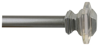 1" Cassini Adjustable Curtain Rod, 84"-120", Pewter