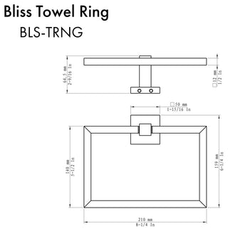 ZLINE Bliss Towel Ring, Chrome, BLS-TRNG-CH
