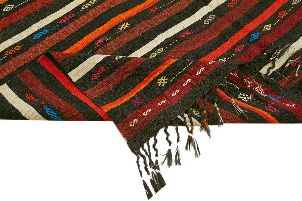 Rug N Carpet - Handmade Turkish 7' 8'' x 10' 11'' Vintage Goat Hair Kilim Rug